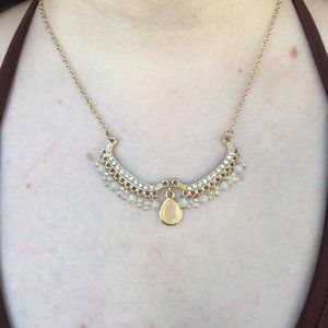 Gold beaded necklace